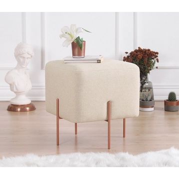 Lorence Home TY4458 Krem Kare Copper Puf