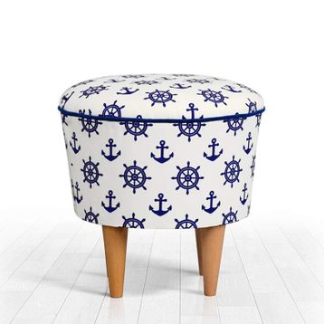 Lorence Home TY6001 Renkli Cunda Çapa Puf