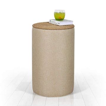 Lorence Home TY6082 Krem Filika Sehpa Krem Puf