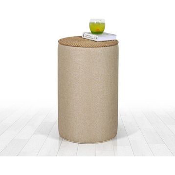 Lorence Home TY6082 Krem Filika Sehpa Krem Puf