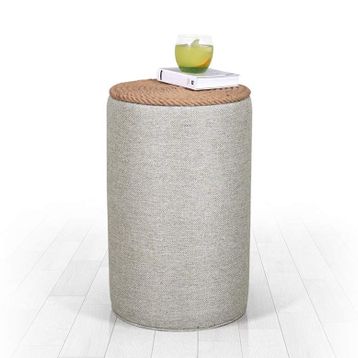 Lorence Home TY6084 Gri Filika Sehpa Gri Puf