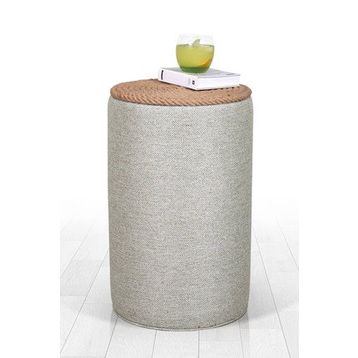 Lorence Home TY6084 Gri Filika Sehpa Gri Puf