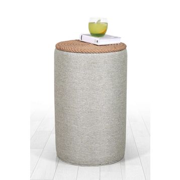Lorence Home TY6084 Gri Filika Sehpa Gri Puf