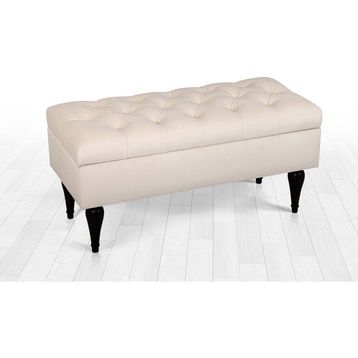 Lorence Home TY9004 Krem Maye SandıklıKrem Puf