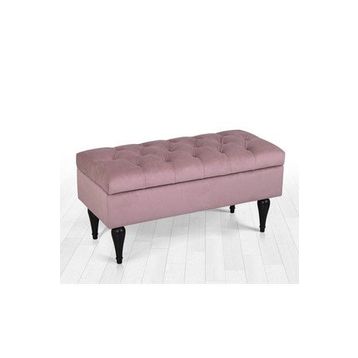 Lorence Home TY9005 Leylak Maye SandıklıLeylak Puf