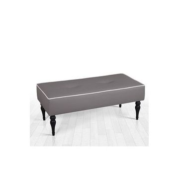 Lorence Home TY9012 Gri Lungo Deri BenchGri Puf