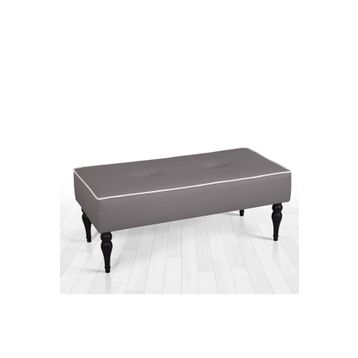 Lorence Home TY9012 Gri Lungo Deri BenchGri Puf