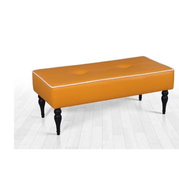 Lorence Home TY9014 Turuncu Lungo Deri BenchTuruncu Puf