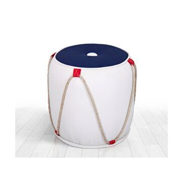 Lorence Home TY9027 Beyaz- Kırmızı Fora Beyaz-Kırmızı Puf
