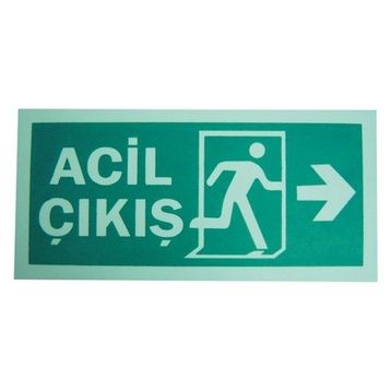 Lorex Fotolüminesans Sağ Yön Fosforlu Yön Levhası