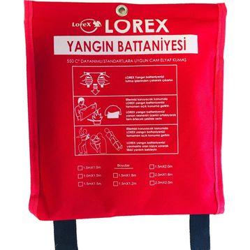Lorex LR-FB1515CP 150x150 cm Premium Çantalı Yangın Battaniyesi