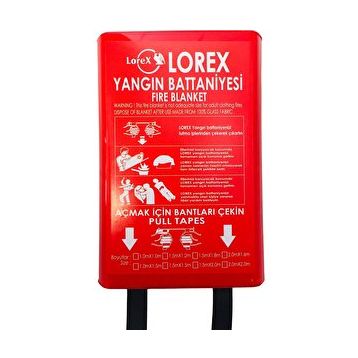 Lorex LR-FB2015B 200x150 cm Kutulu Yangın Battaniyesi
