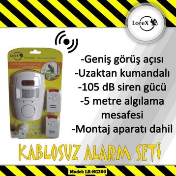 Lorex LR-NG300 Kablosuz Hareket Dedektörlü Alarm Seti