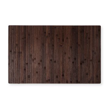 Lorin HA1090 Bambu Kaymaz Tabanlı Koyu Kahverengi 50x80 cm Paspas