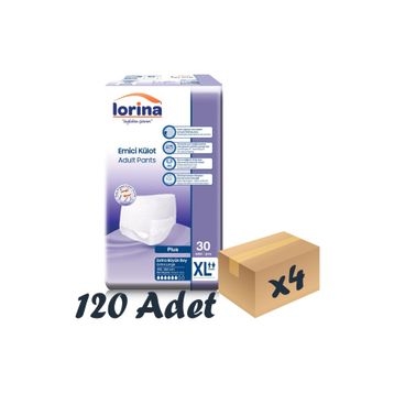 Lorina 4x30 Adet XLarge Tekstil Yüzeyli Bel Bantlı Hasta Bezi