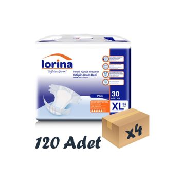 Lorina 4x30 Adet XLarge Tekstil Yüzeyli Bel Bantlı Hasta Bezi