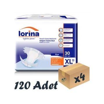 Lorina 4x30 Adet XLarge Tekstil Yüzeyli Bel Bantlı Hasta Bezi