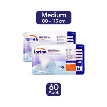 Lorina 60 Adet Medium Belbantlı Hasta Bezi
