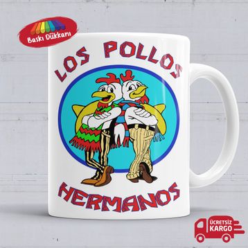 Los Pollos Hermanos Breaking Bad Baskılı Porselen Kupa Bardak