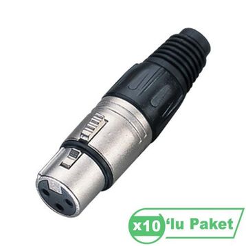 Losen LA1005 XLR 3-Pin Dişi 10 Adet Connector