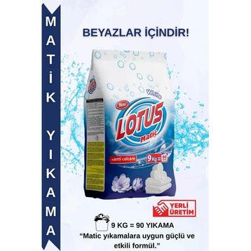 Lotus Matic Beyazlar ve Renkliler İçin 9 kg Çamaşır Deterjanı