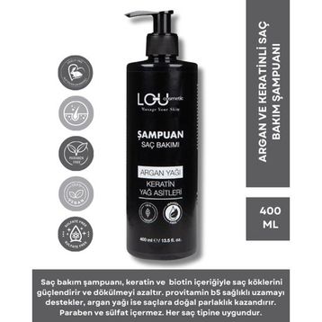 Lou Cosmetic 400 ml Argan Yağlı Şampuan