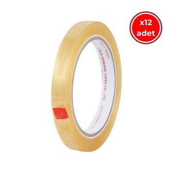 Louis Tape 12 mm 66 mt 12 Adet Şeffaf Teneke Kutulu Selefon Bant