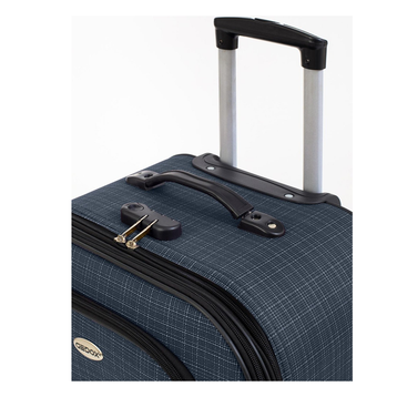 Louisiana Polo 1081 Gedox 3'lü Lacivert 4 Teker Kumaş Valiz Seti
