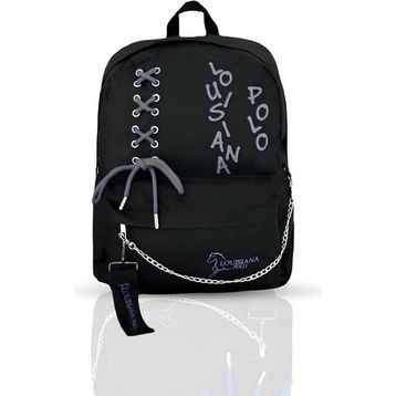Louisiana Polo 1141 Siyah-Füme Laptop Bölmeli Okul Çantası