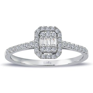 Lova 1010346 0,25 Karat Baget Pırlanta Yüzük
