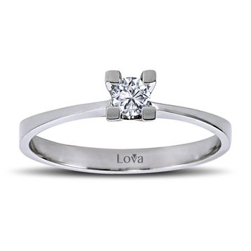 Lova Pırlanta 1010113-13 F Renk 0.13 Karat Tektaş Pırlanta Yüzük
