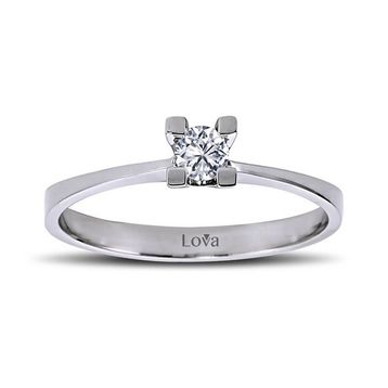 Lova Pırlanta 1010113-13 F Renk 0.13 Karat Tektaş Pırlanta Yüzük