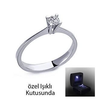 Lova Pırlanta 1010113-13 F Renk 0.13 Karat Tektaş Pırlanta Yüzük