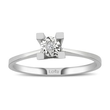 Lova Pırlanta 1070095-20 0.30 Karat Efektli Tektaş Pırlanta Yüzük