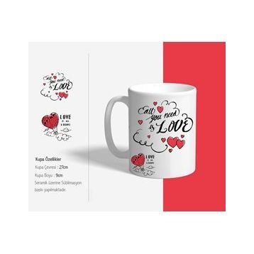 Love Baskılı Kupa
