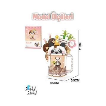 Loz FFLZ-4206 Creative Serisi Panda Figürlü Bardak Modeli 297 Parça Oyuncak Yapım Seti