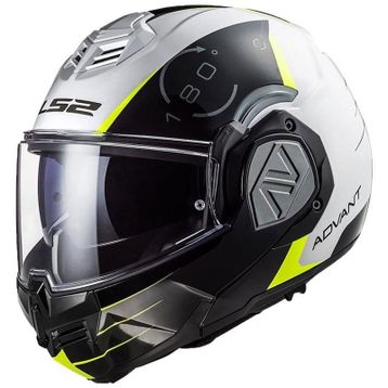 LS2 Advant Codex Çene Açılır Beyaz Siyah Motosiklet Kaskı