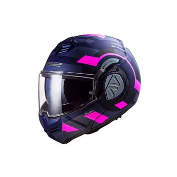 Ls2 Advant Velum Çene Açılır Mavi-Pembe Motosiklet Kaskı