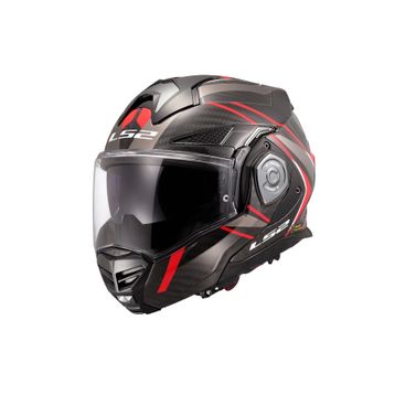 LS2 Advant X Karbon Future Çene Açılır Kırmızı Kask