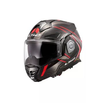 LS2 Advant X Karbon Future Çene Açılır Kırmızı Kask