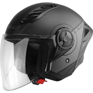 LS2 Airflow 2 Cover Mat Siyah-Gri Açık Motosiklet Kaskı