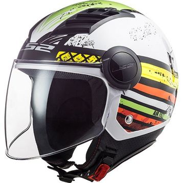 LS2 Airflow Ronnie Açık Mor Beyaz Motosiklet Kaskı