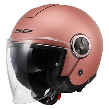 LS2 Classy Mat Gold Pembe Açık Motor Kaskı
