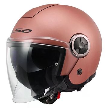LS2 Classy Mat Gold Pembe Açık Motor Kaskı