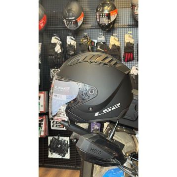 LS2 Copter 2 Mat Siyah Açık Motor Kaskı