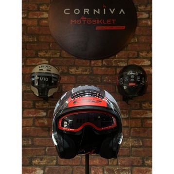 LS2 Copter 2 Urbane Mat Beyaz- Kırmızı Kask