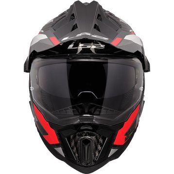 LS2 Explorer C Karbon Frontıer 2 Kırmızı Motosiklet Kaskı