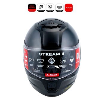 LS2 FF808 Stream II Jeans Titanium Motor Kaskı