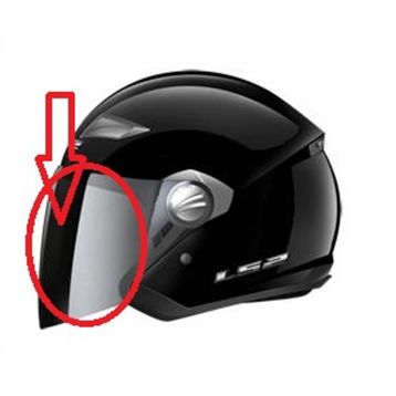 LS2 OF569 Siyah Kask Camı