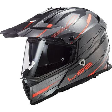 LS2 Pioneer Evo Knight Kros Siyah Kırmızı Motosiklet Kaskı